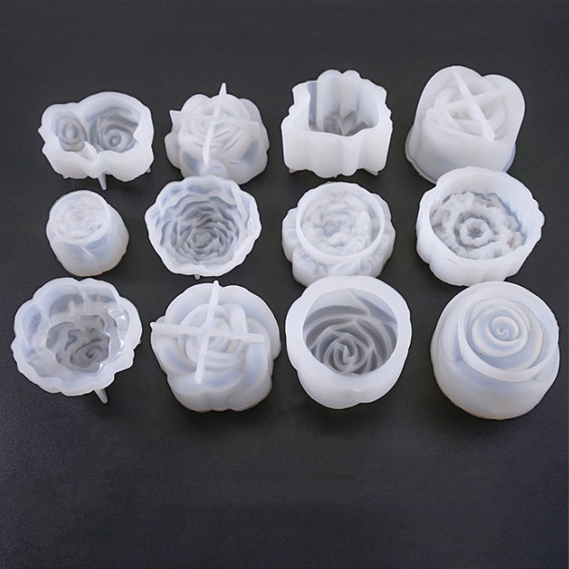 Gray Kitchen Baking Tool YIHEXUANkeji Embossed Flower Silicone Mold 3D Silicone Embossing Cake Fondant Moulds Baroque Scroll Relief Flower Chocolate Mould 