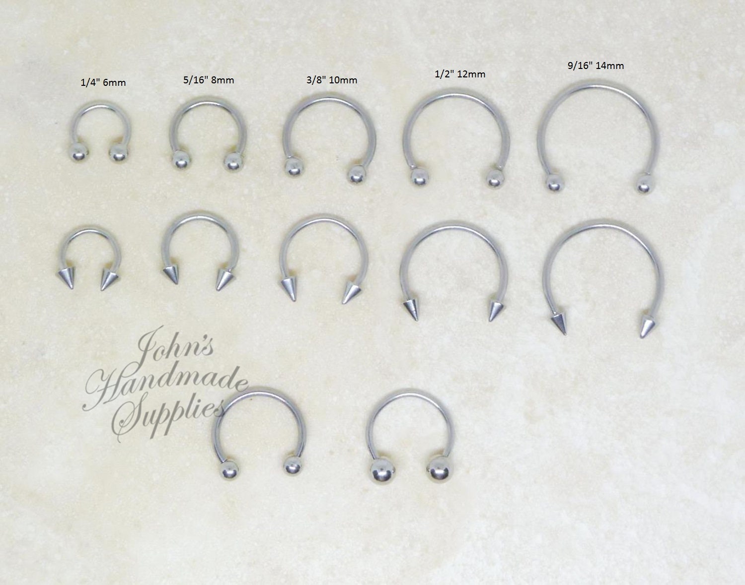 FANSING Surgical Steel Cartilage Stud with 18g/16g 6mm 8mm 10mm Internally Threaded Labret Post Silver/Gold 