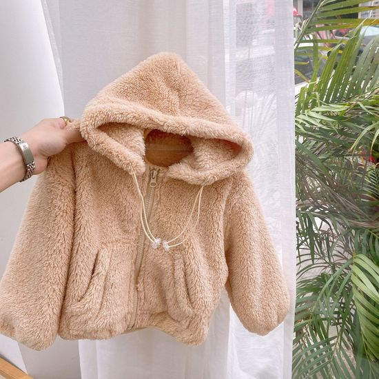 Toddler Baby Girls Boys Fashion Long Sleeve Coat Printed Hooded Jacket Suit Cute Warm Outwear Coat Zipper Up 