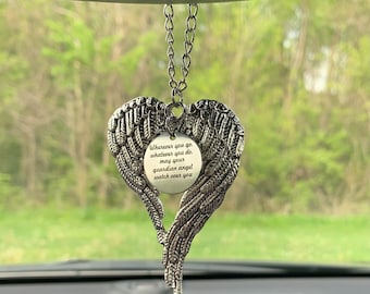 Crystal Angel Charm for Protection Guardian Angel Car Charms Happiness Crystal Car Hanging Ornament Ideal Guardian Angel Gifts-April Diamond Guardian Angel Car & Windows Faith and Love 