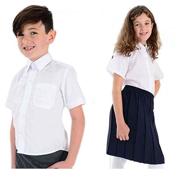Girl Toppy School Uniform Girls' Short Ruffle Sleeve Top 