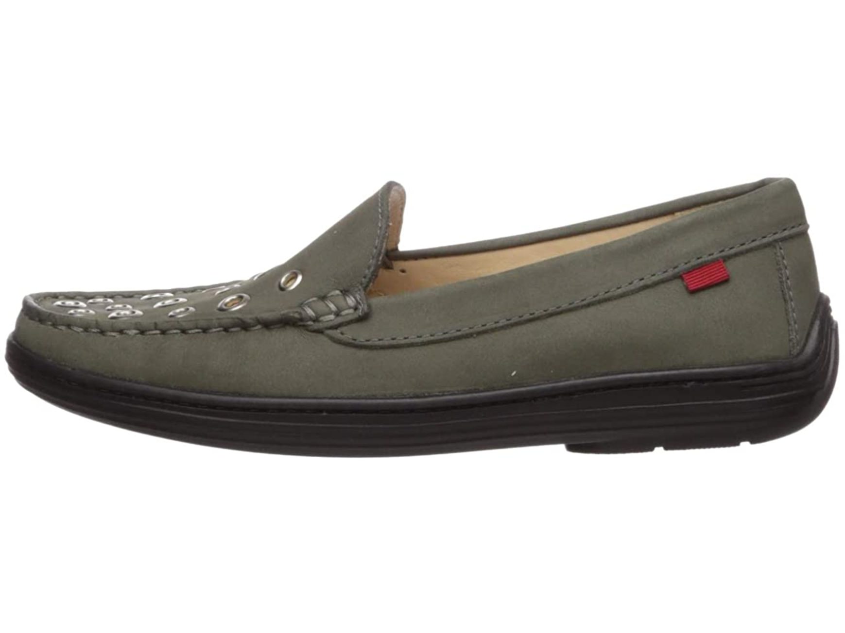 MARC JOSEPH NEW YORK Unisex-Kid's Leather Made in Brazil Mott Street Grommet Detail Loafer 11.5 M US Little Kid Navy Grainy 