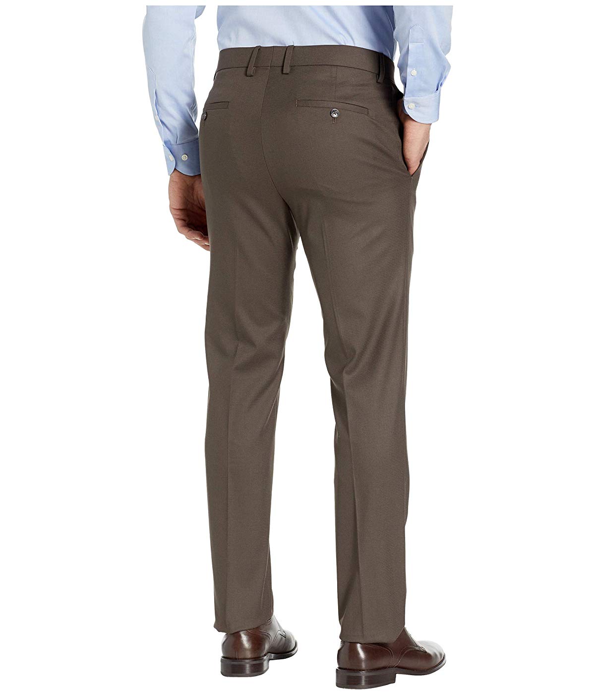Kenneth Cole REACTION Men's Shadow Check Stretch Slim Fit Dress Pant 