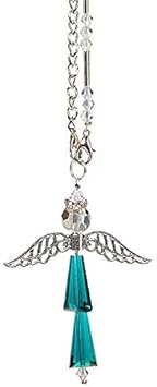 Crystal Angel Charm for Protection Guardian Angel Car Charms Happiness Crystal Car Hanging Ornament Ideal Guardian Angel Gifts-April Diamond Guardian Angel Car & Windows Faith and Love 