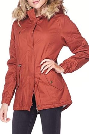 OLLIE ARNES Women's Quilted or Inner Fur Lined Sherpa Anorak Down Parka Jacket 