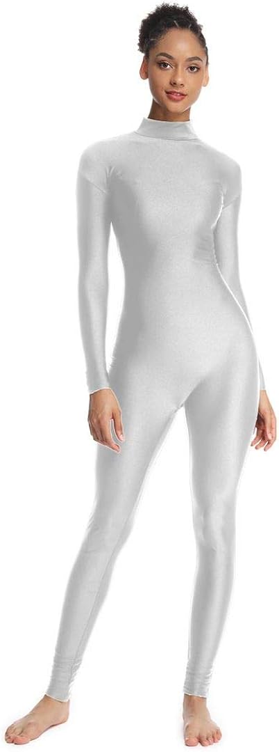 OVIGILY Adult High Neck Long Sleeve Dance Unitard for Women Bodysuits OVIGILY Adult High Neck Long Sleeve Dance Unitard for Women Bodysuits