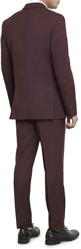 Unlisted by Kenneth Cole Men's 2 Button Slim Fit Suit with Hemmed Pant 