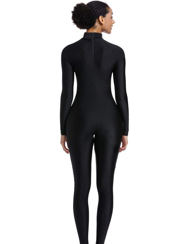 OVIGILY Adult High Neck Long Sleeve Dance Unitard for Women Bodysuits OVIGILY Adult High Neck Long Sleeve Dance Unitard for Women Bodysuits