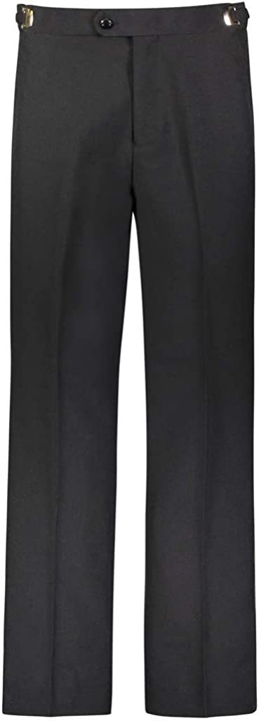 RGM Men's Tuxedo Pants Side Satin Stripe Pleated Or Flat Front 