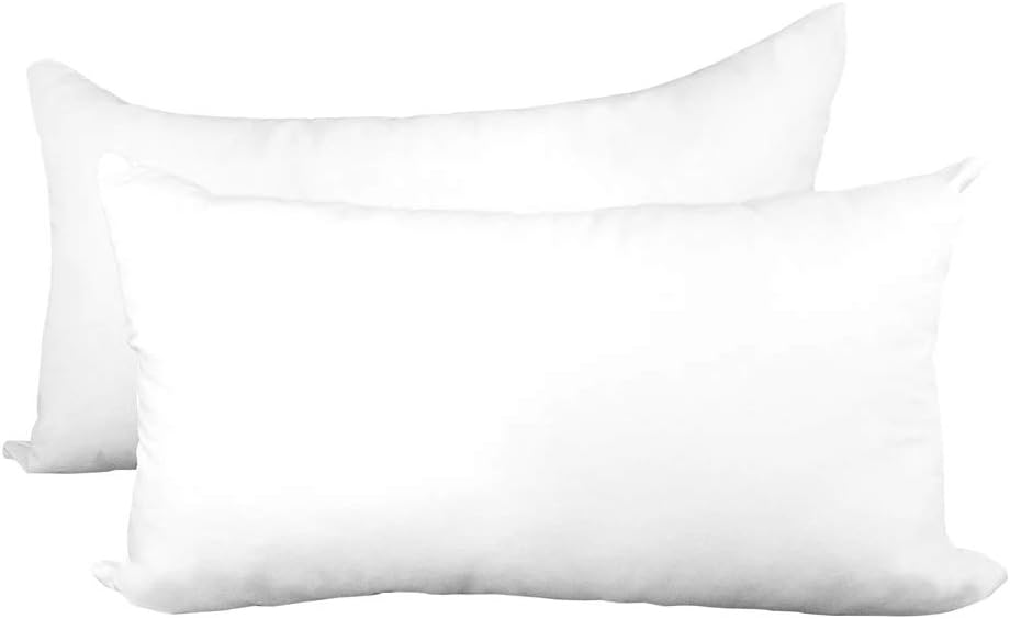 Set of 2 Lightweight PP Cotton Pillow 55cm x 55cm for Couch Cushion Ancdream 35cm x 55cm 14 x 22 Throw Pillow Inserts 