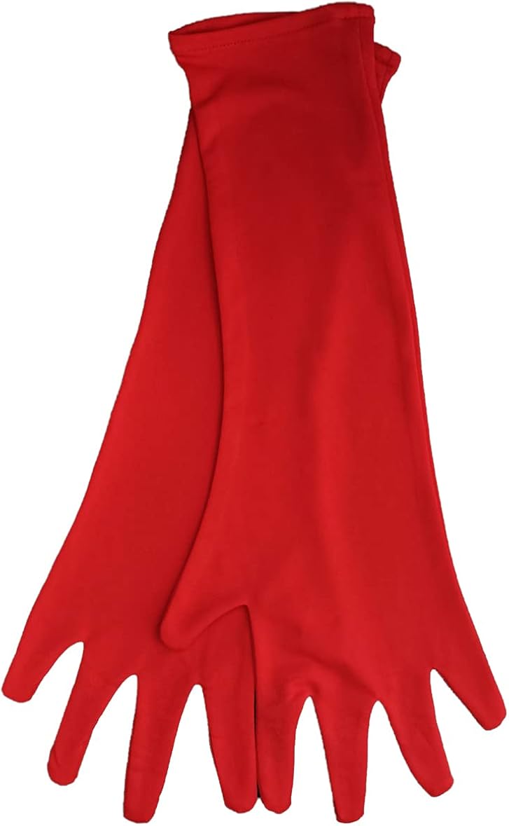 Women's Cruella Deville Costume Dress Stole with Gloves Full Set Outfits for Halloween 