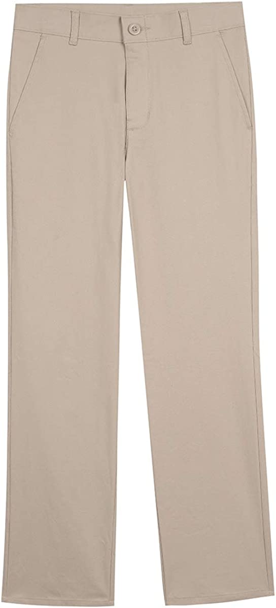IZOD Boys' Flat Front Stretch Twill Chino Pants 