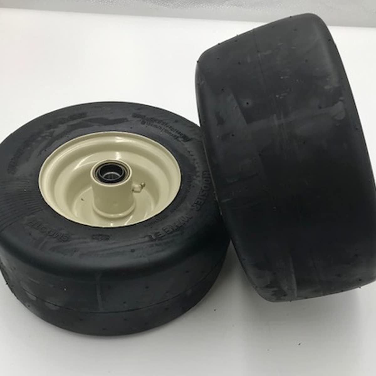 Set of 2-13x6.50-6 Smooth Beige Wheel Compatible with Grasshopper 483865 