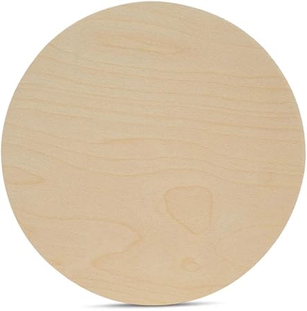 Alder 10 inch, 10 pcs, Wood PLYDOLEX Unfinished Birch or Alder Wood Circles for Crafts 