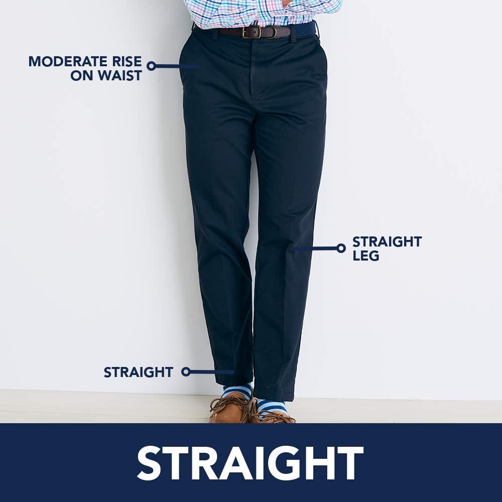 IZOD Men's Saltwater Stretch Flat Front Straight Fit Chino Pant 