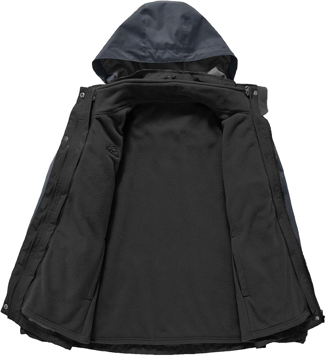 Rdruko Women's Outdoor 3-in-1 Waterproof Ski Jacket Fleece Inner Winter Coat Hooded 
