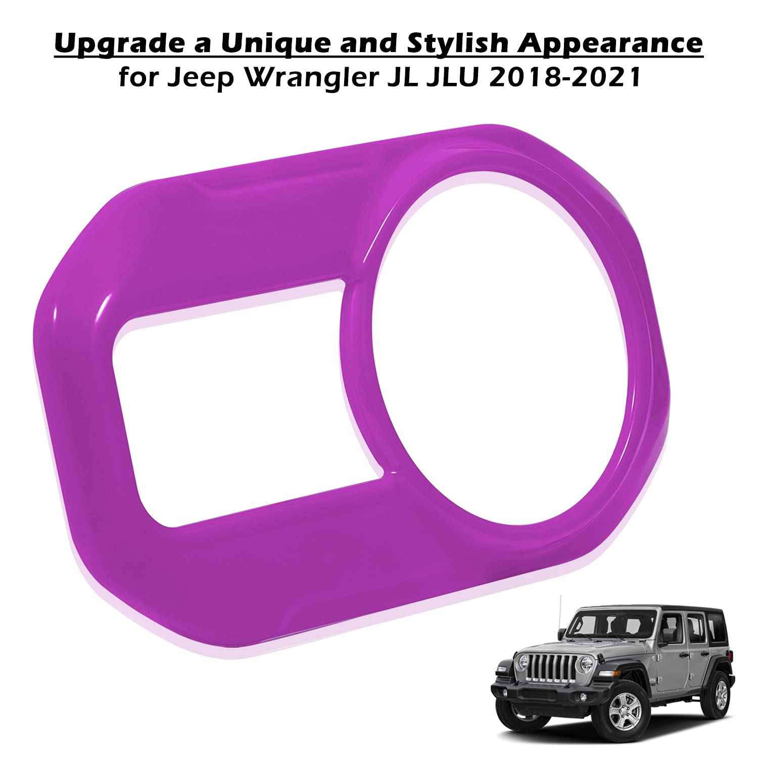 Yellow Headlight Lamp Switch Trim Cover Button Decoration Interior Accessories for 2018-2021 Jeep Wrangler JL JLU & Gladiator JT 
