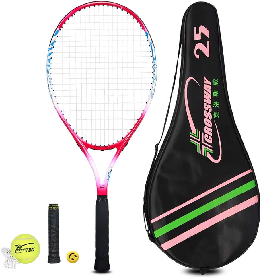 MAIBOLE Junior Tennis Racquet Recreational Tennis Racket Pre-Strung Head Light Balance for Beginners Youth Kids Good Control Grip 