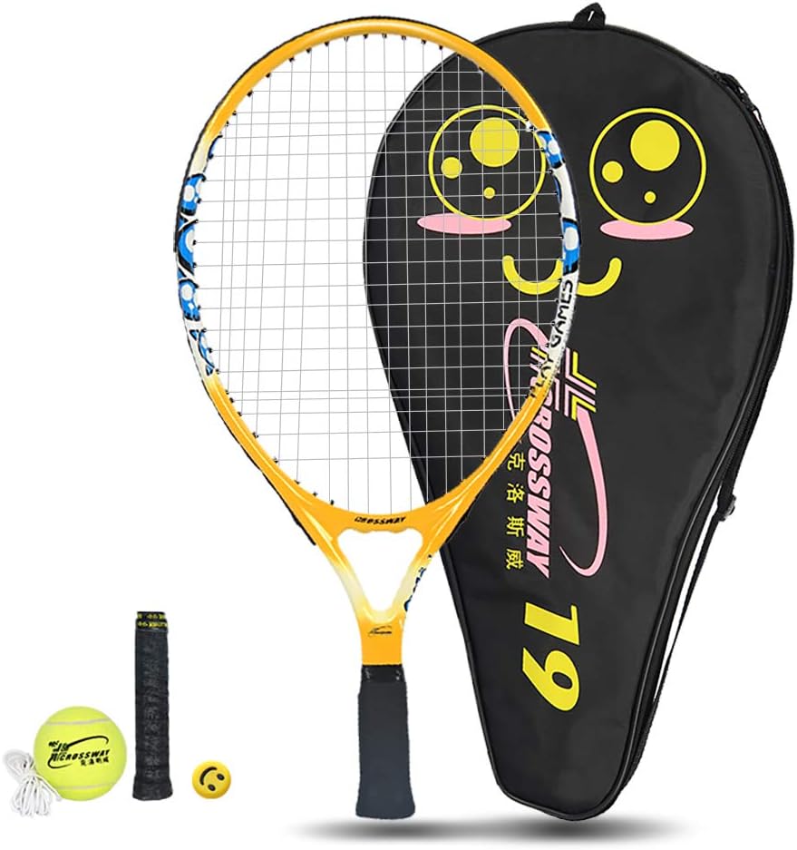 MAIBOLE Junior Tennis Racquet Recreational Tennis Racket Pre-Strung Head Light Balance for Beginners Youth Kids Good Control Grip 