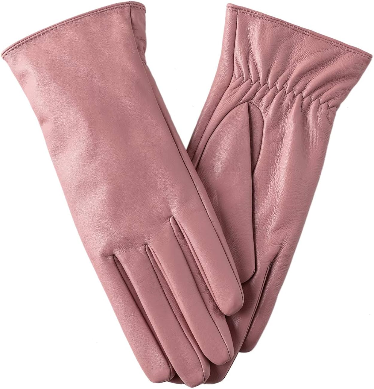 Super-soft Leather Winter Gloves for Women Full-Hand Touchscreen Warm Cashmere Lined Perfect Appearance 
