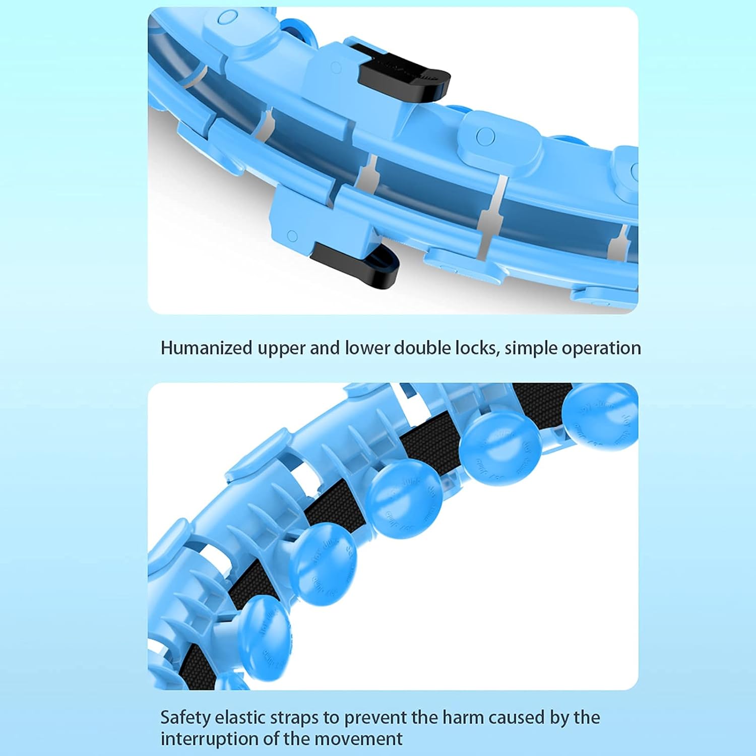 Detachable Adjustable Fitness Exercise Hoola Hoops for Women Weight Loss MSIUSU Smart Hula Exercise Hoops for Adults Weight Loss with 360 Degree Massage 