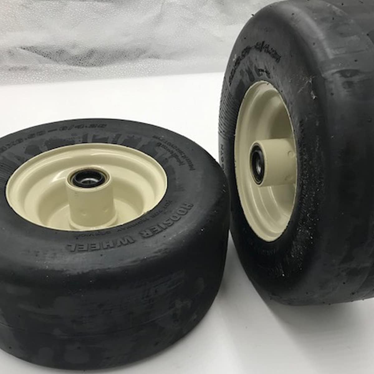 Set of 2-13x6.50-6 Smooth Beige Wheel Compatible with Grasshopper 483865 