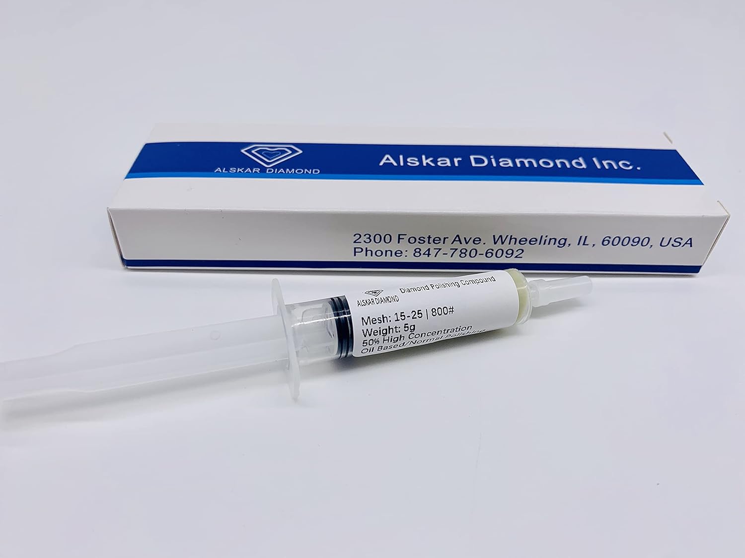 Alskar Diamond Polishing Compound 15-25 Microns Polishing Paste 5 Grams with Diamond Powder 50% Concentration 50%;15-25 Alskar Diamond Polishing Compound 15-25 Microns Polishing Paste 5 Grams with Diamond Powder 50% Concentration 50%;15-25