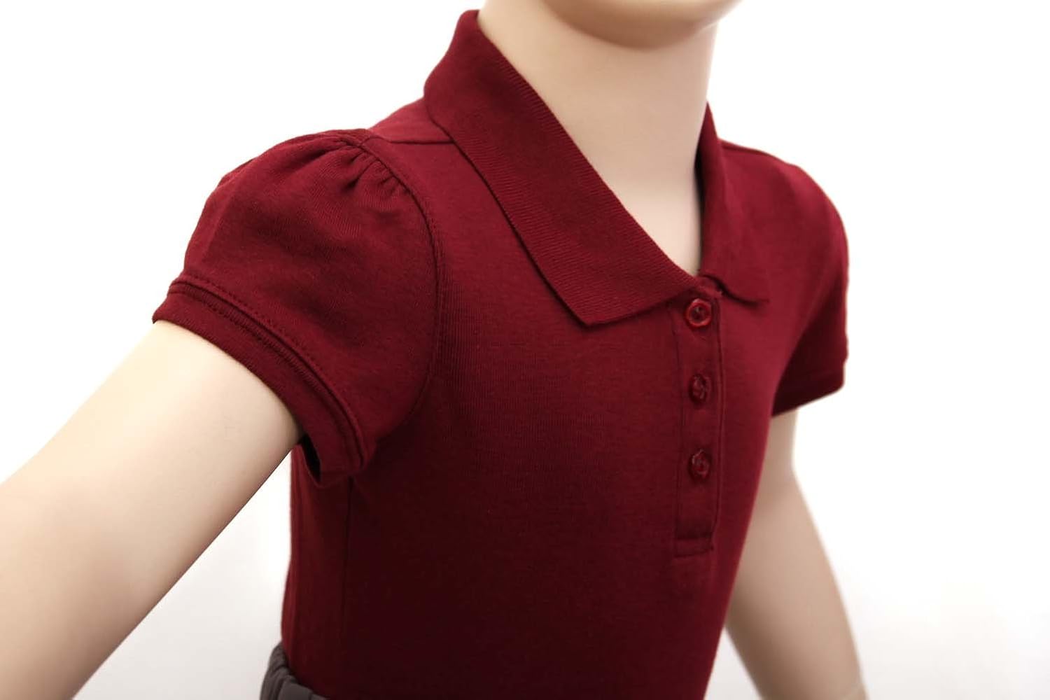 Girl Toppy School Uniform Girls' Short Ruffle Sleeve Top 