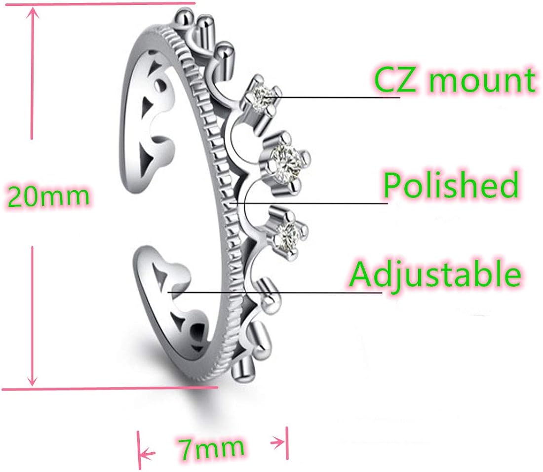I love you 3000 Knuckle Rings,Toe Rings,925 Stering Silver Open Adjustable Ring Fashion Jewelry Charms Birthday Gifts for Teens Girl/Boys/Women/Men/Bridesmaid 