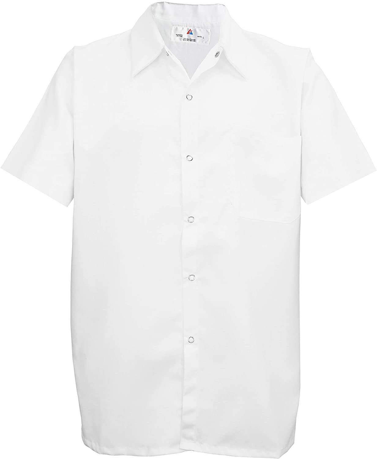 Natural Uniforms Men's Kitchen Basic Cook Shirt Short Sleeve White 