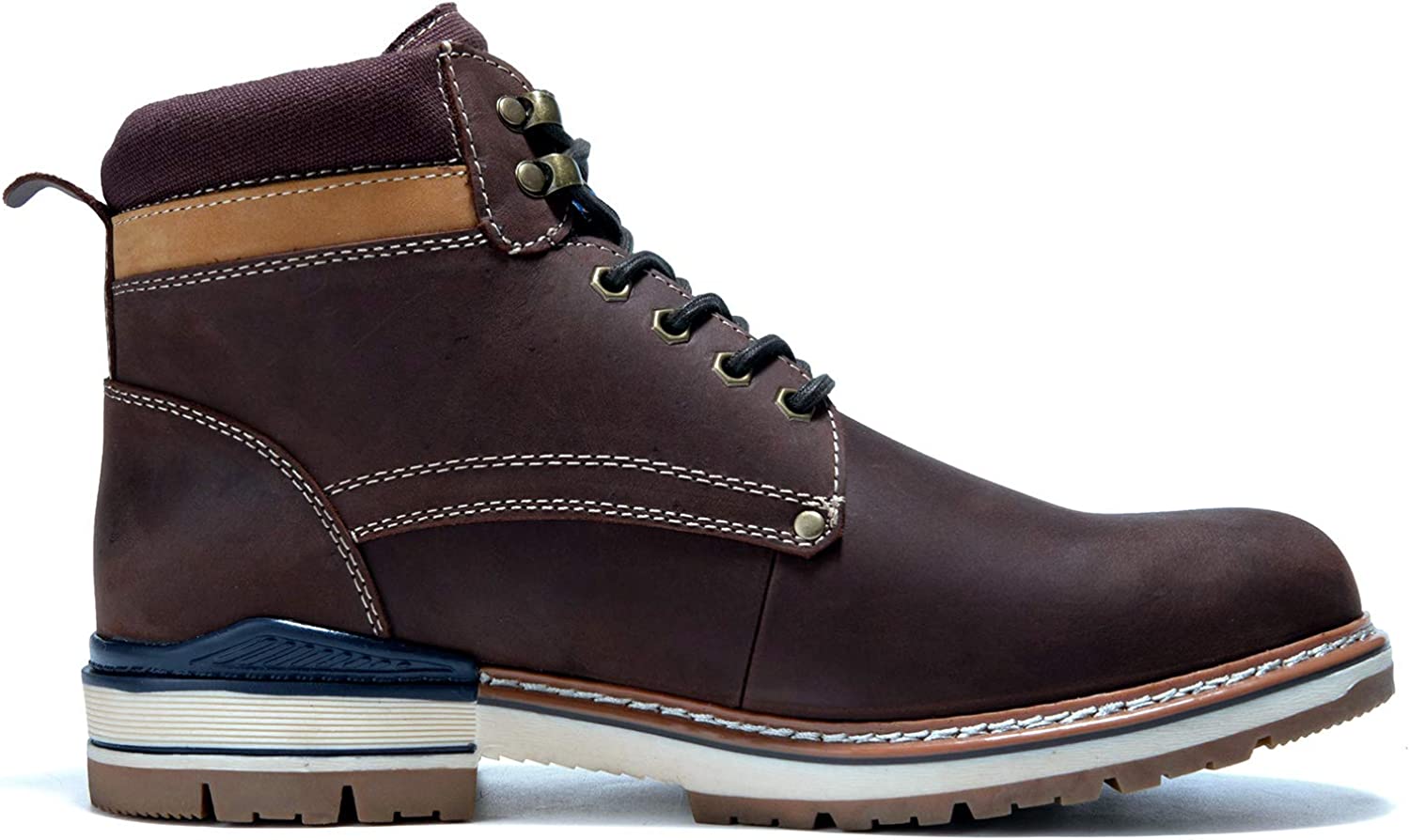 Arkbird Matte Leather High Cut Work Shoes for Men Men's Causal Oxford Dress Boot 