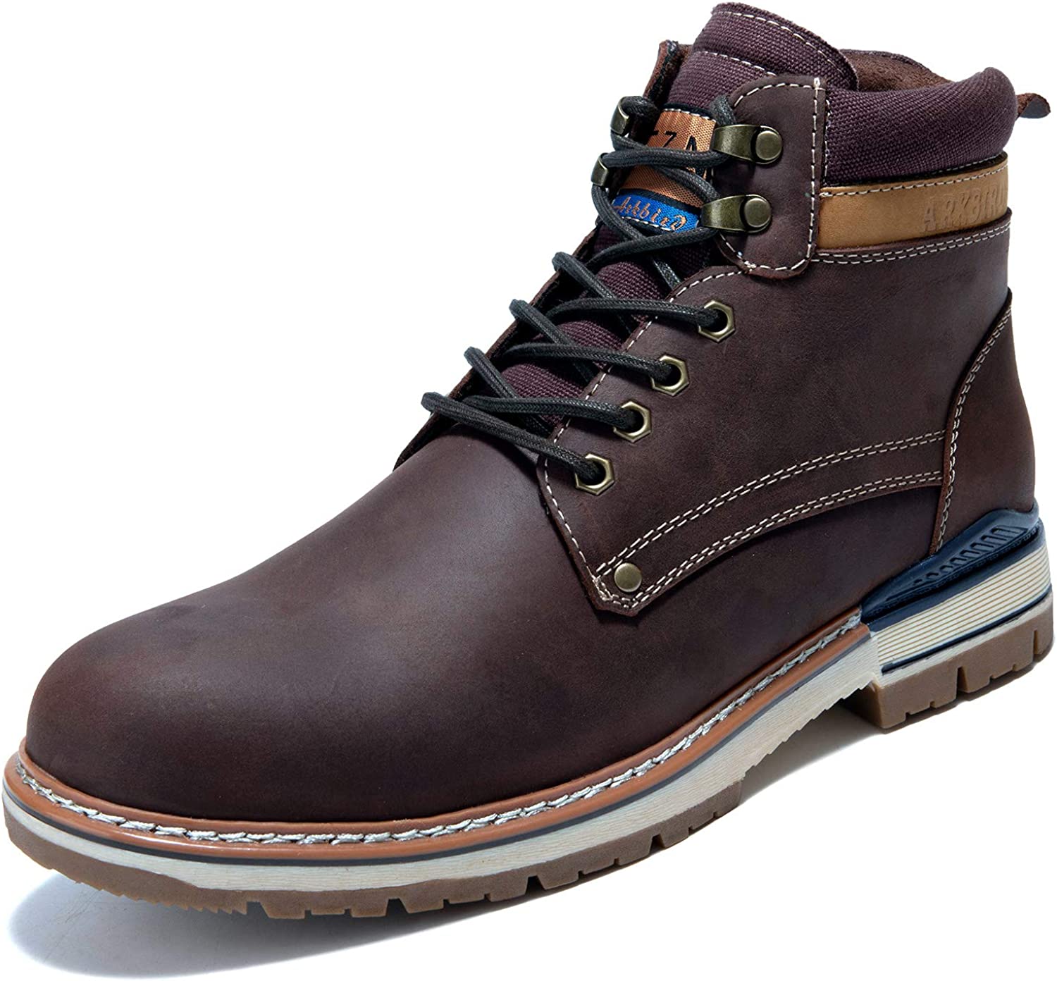Arkbird Matte Leather High Cut Work Shoes for Men Men's Causal Oxford Dress Boot 