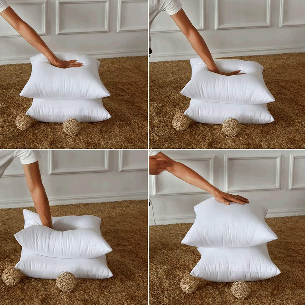 Set of 2 Lightweight PP Cotton Pillow 55cm x 55cm for Couch Cushion Ancdream 35cm x 55cm 14 x 22 Throw Pillow Inserts 