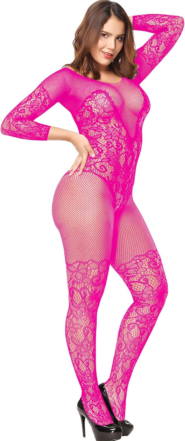 1 Piece of Ladies Fishnet Bodysuit Teddy Underwear Comfortable Babydoll Pajamas Fishnet Bodysuit for Women 