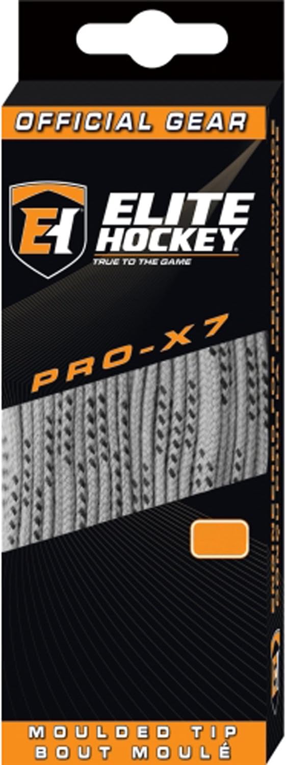 Elite Hockey PRO-X7 Wide Molded Tip Cotton Hockey Skate Laces Color, Size Choice Elite Hockey PRO-X7 Wide Molded Tip Cotton Hockey Skate Laces Color, Size Choice