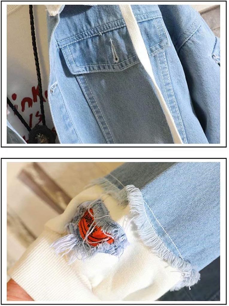KPOP Rapper Denim Jacket Jeans Love Printed Fashion Sport Hip Hop Hoodie 