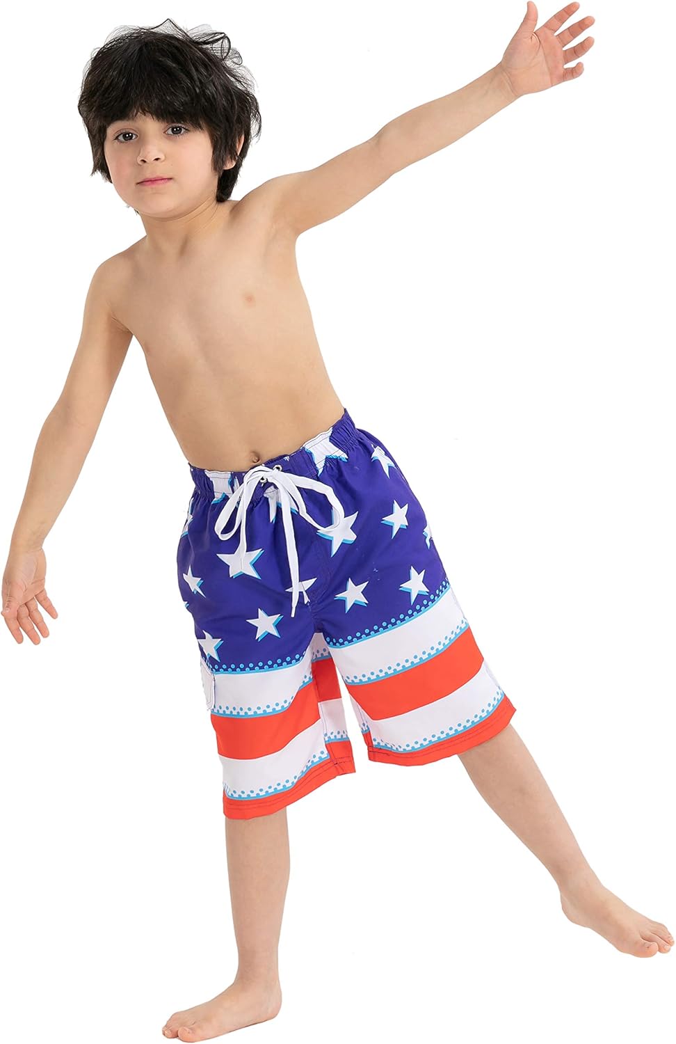 beautyin Boy's Swim Trunks Toddler Printed Swim Shorts Kids Quick Dry Beachwear 