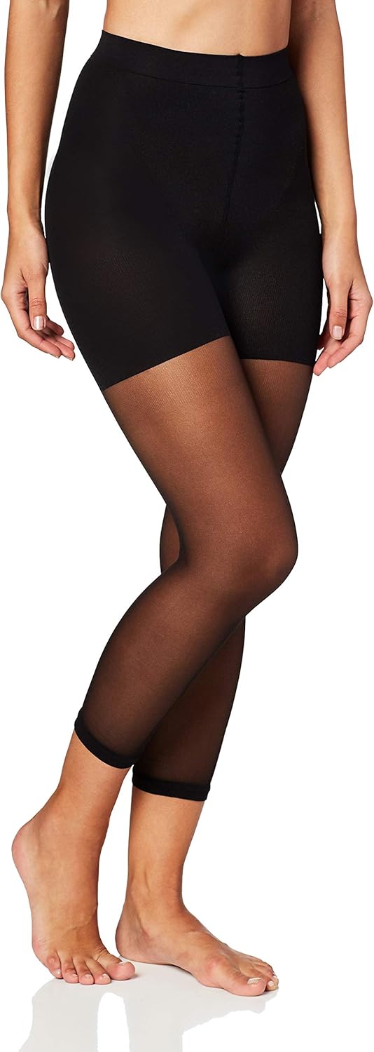 MeMoi Sheer Footless Capri Shaper Tights 