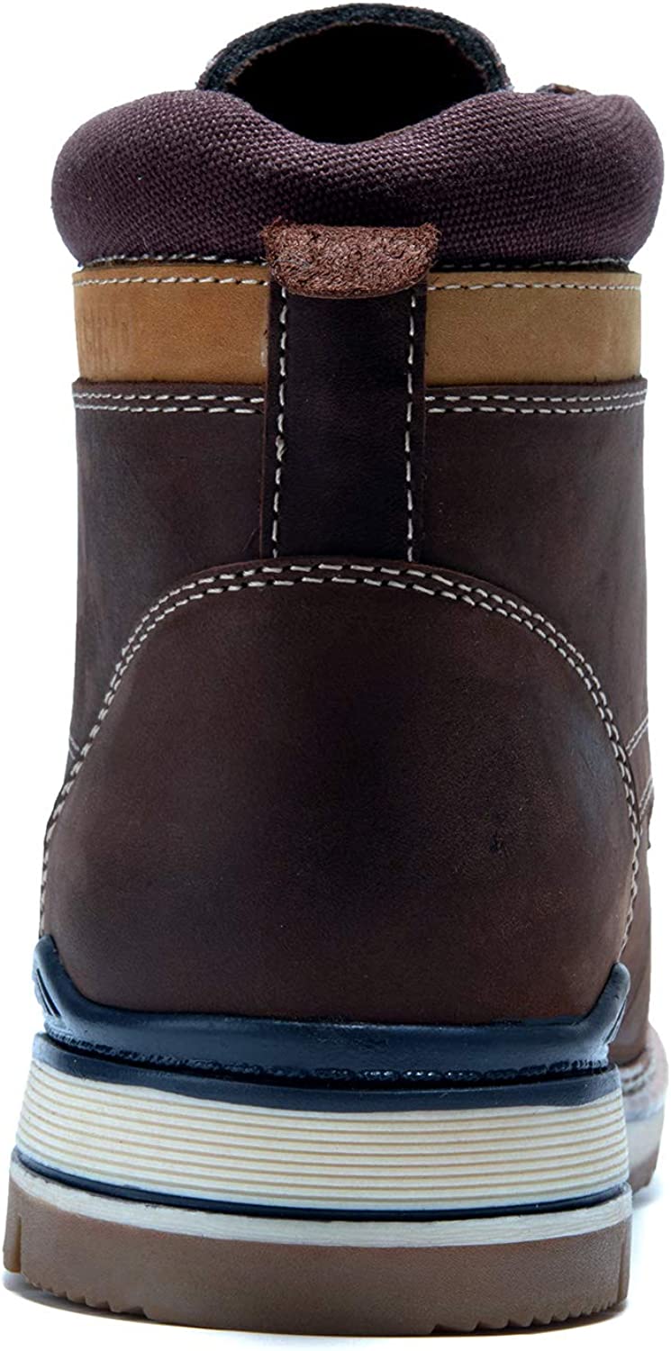 Arkbird Matte Leather High Cut Work Shoes for Men Men's Causal Oxford Dress Boot 