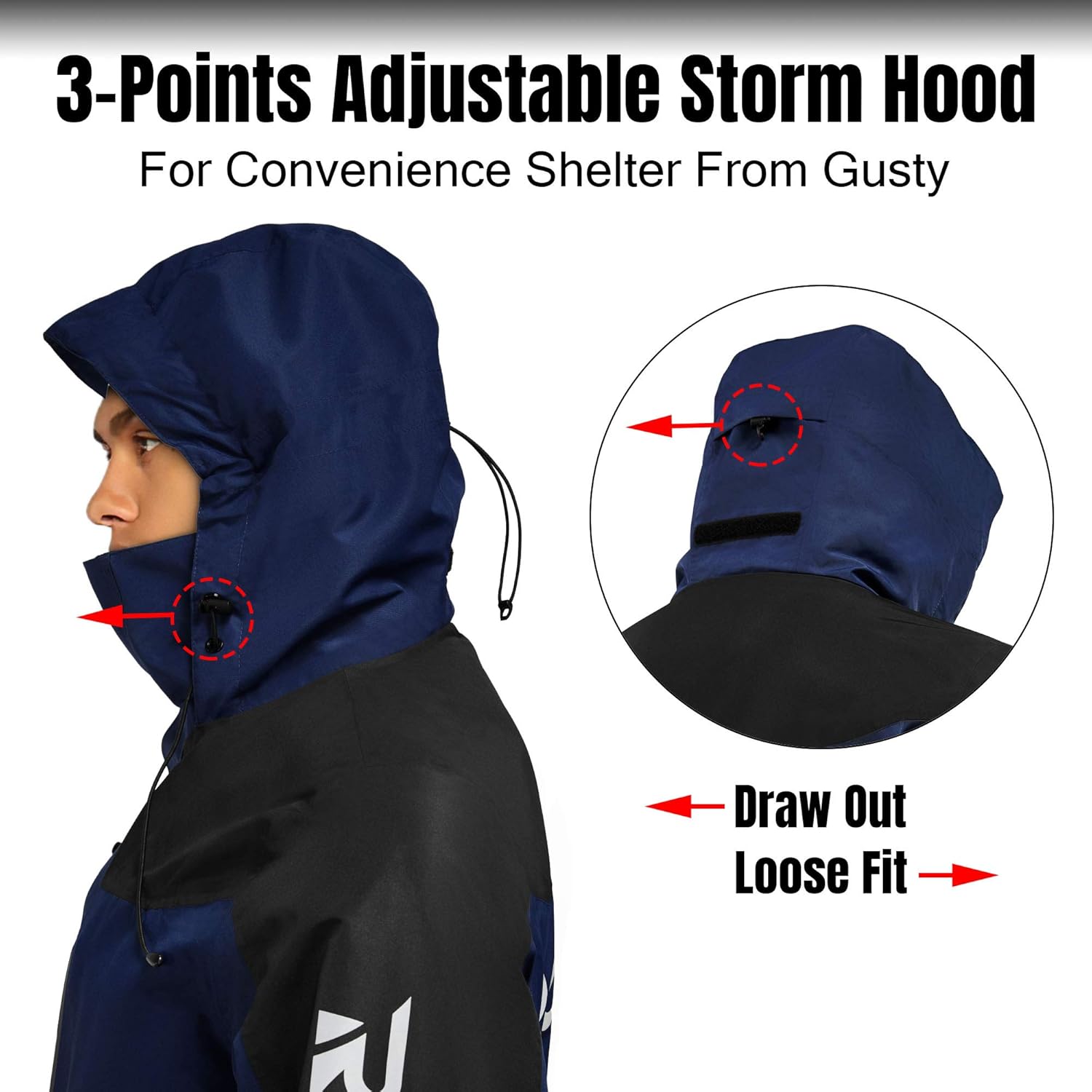 Rodeel Mens Lightweight Windbreaker Raincoat Water Resistant Jacket with Hood for Outdoor Rodeel Mens Lightweight Windbreaker Raincoat Water Resistant Jacket with Hood for Outdoor