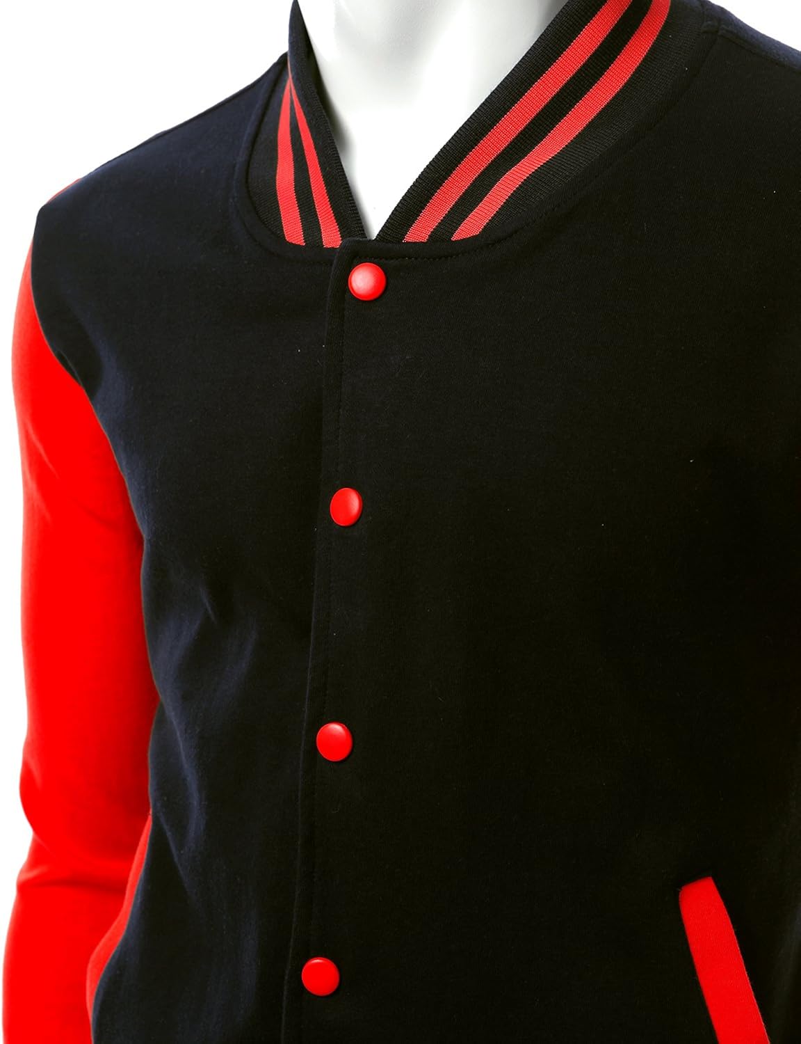 Xpril Men's Stylish Color Contrast Long Sleeves Varsity Jacket Xpril Men's Stylish Color Contrast Long Sleeves Varsity Jacket