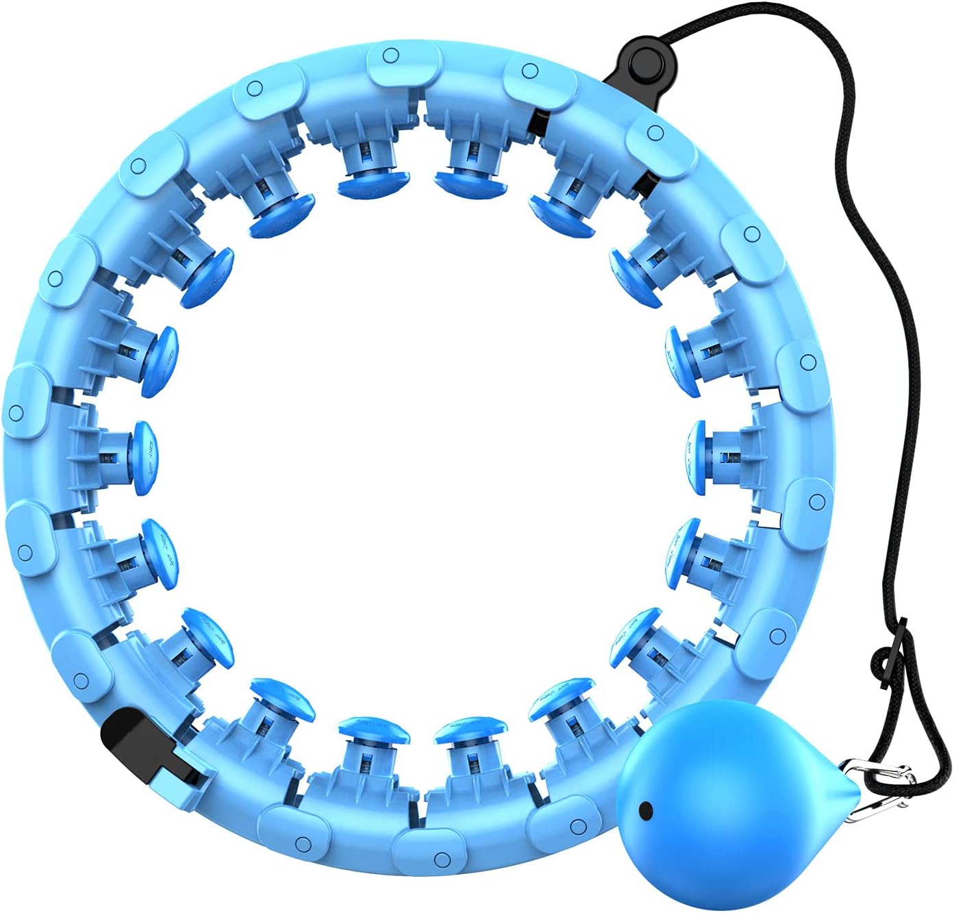 Detachable Adjustable Fitness Exercise Hoola Hoops for Women Weight Loss MSIUSU Smart Hula Exercise Hoops for Adults Weight Loss with 360 Degree Massage 
