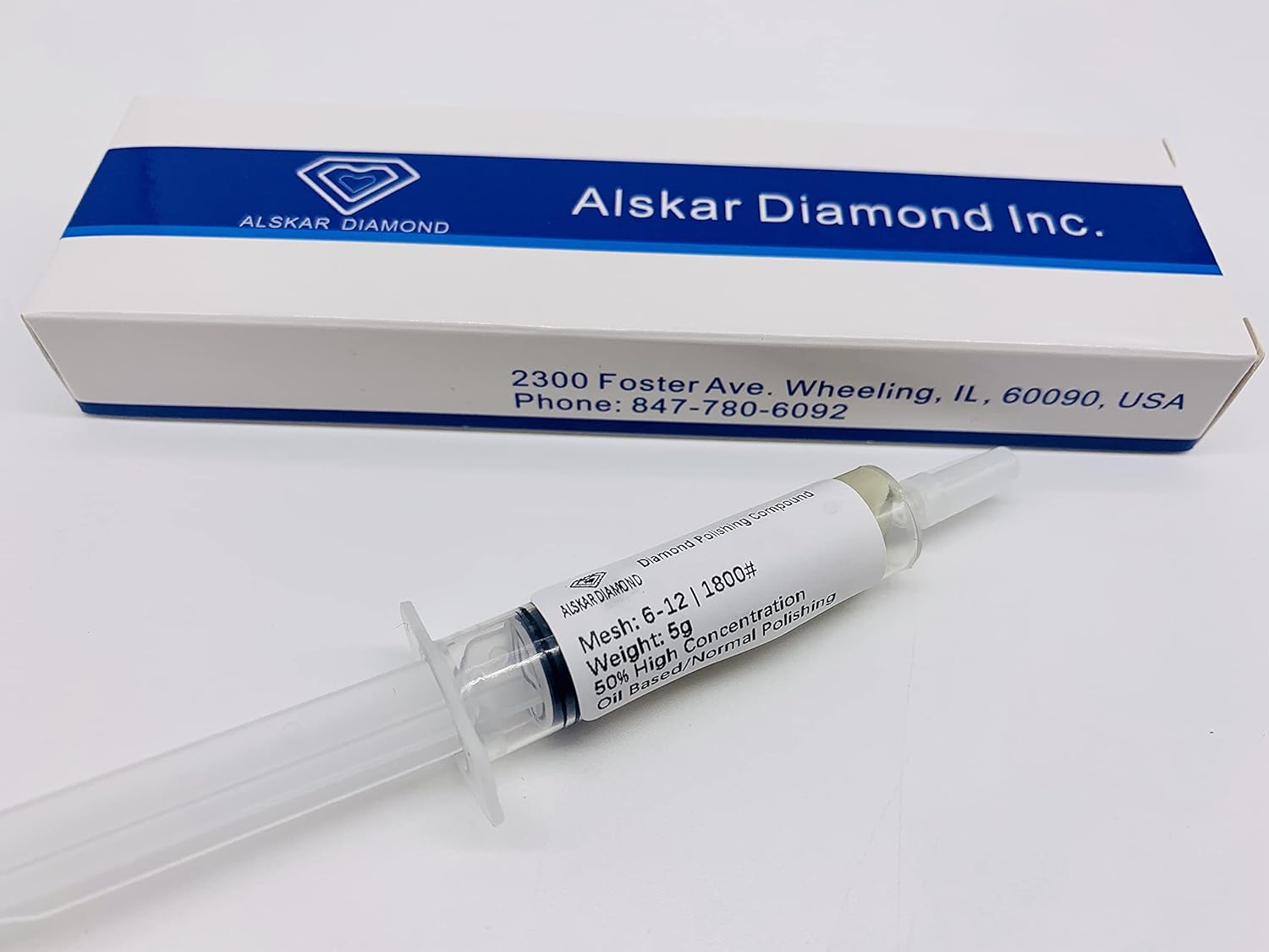 Alskar Diamond Polishing Compound 15-25 Microns Polishing Paste 5 Grams with Diamond Powder 50% Concentration 50%;15-25 Alskar Diamond Polishing Compound 15-25 Microns Polishing Paste 5 Grams with Diamond Powder 50% Concentration 50%;15-25