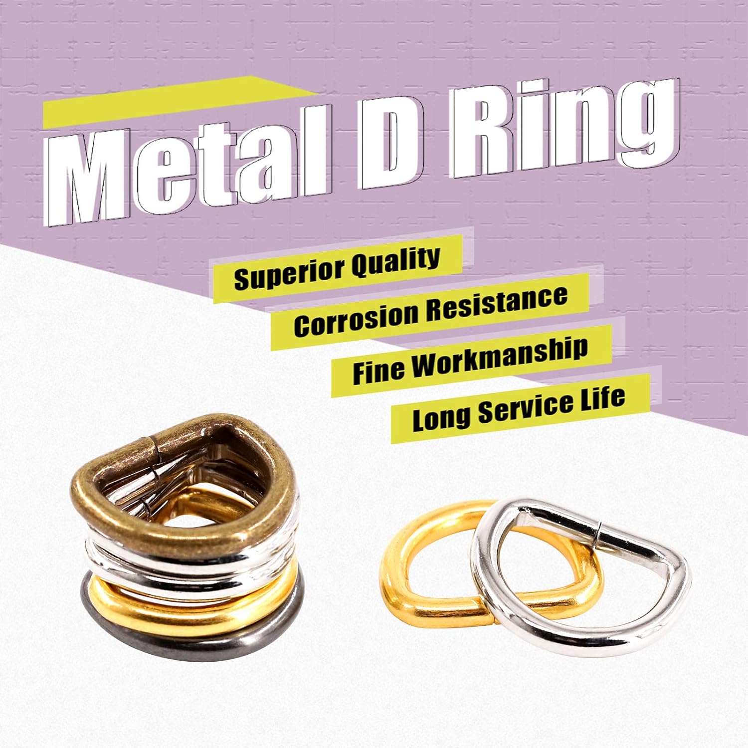 20mm Black Multi-Purpose Metal D Ring Semi-Circular D Ring for Hardware Bags Ring Hand DIY Accessories Gun-Black, 3/4 Inch Swpeet 150Pcs 3/4 Inch 