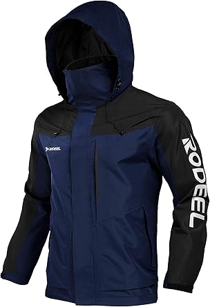 Rodeel Mens Lightweight Windbreaker Raincoat Water Resistant Jacket with Hood for Outdoor Rodeel Mens Lightweight Windbreaker Raincoat Water Resistant Jacket with Hood for Outdoor