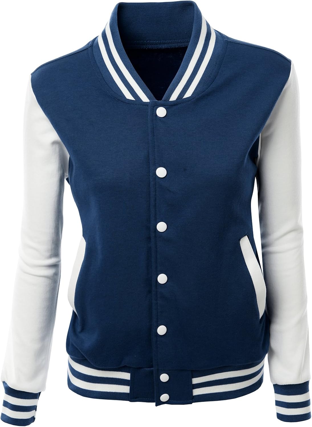 Xpril Men's Stylish Color Contrast Long Sleeves Varsity Jacket Xpril Men's Stylish Color Contrast Long Sleeves Varsity Jacket