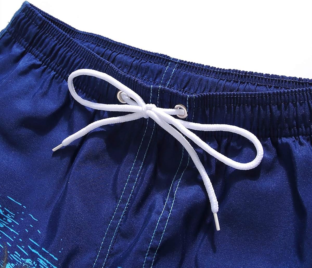 beautyin Boy's Swim Trunks Toddler Printed Swim Shorts Kids Quick Dry Beachwear 