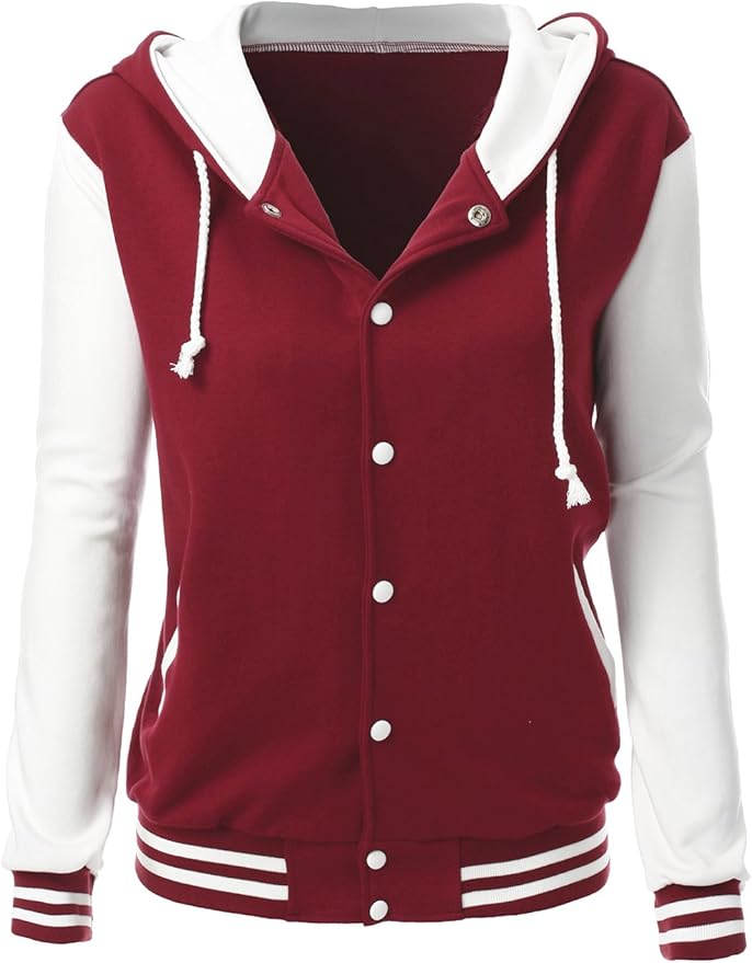 Xpril Men's Stylish Color Contrast Long Sleeves Varsity Jacket Xpril Men's Stylish Color Contrast Long Sleeves Varsity Jacket