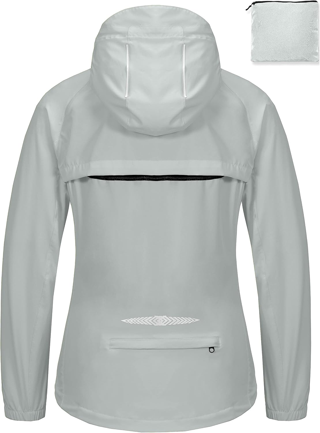 Cycling Jacket with Detachable Sleeves and Hood Little Donkey Andy Women's Quick-Dry Running Jacket UPF 50 