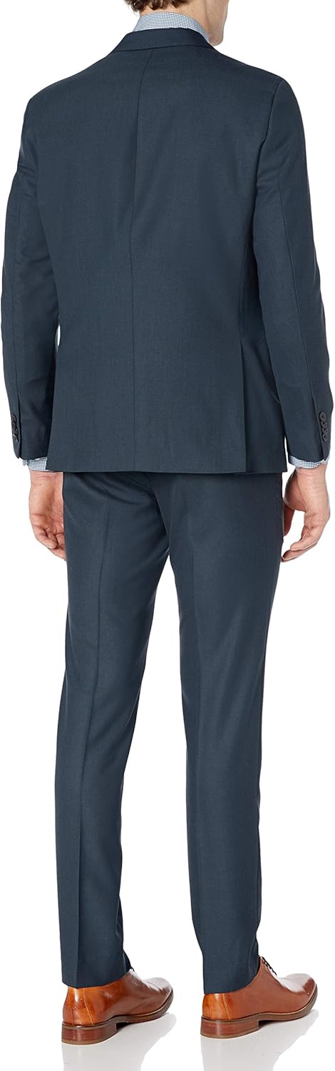 Unlisted by Kenneth Cole Men's 2 Button Slim Fit Suit with Hemmed Pant 
